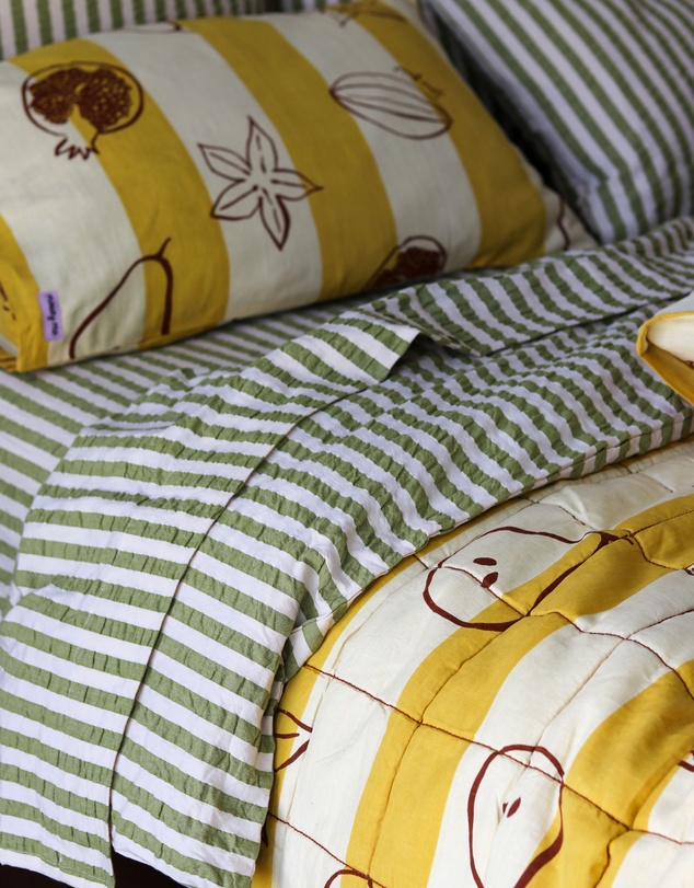 Mosey Me - Seersucker Stripe Fitted Sheet