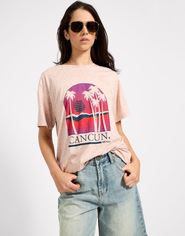 ONE TEASPOON - Cancun Boyfriend Tee - Stone