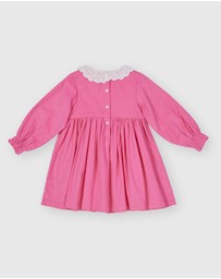 Goldie + Ace - Daphne Long Sleeve Corduroy Smocked Dress - ICONIC EXCLUSIVE - Babies-Kids