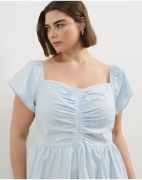 Atmos&Here Curvy - Andy Cotton Poplin Midi Dress
