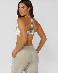 Lorna Jane - Retro Stripe Sports Bra