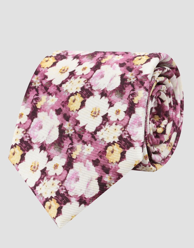 Abelard - Formal Watercolour Floral Print Tie