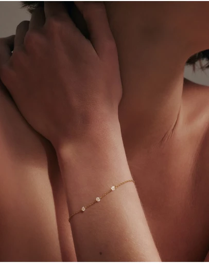 SAINT VALENTINE - Floating Stone Bracelet - Gold