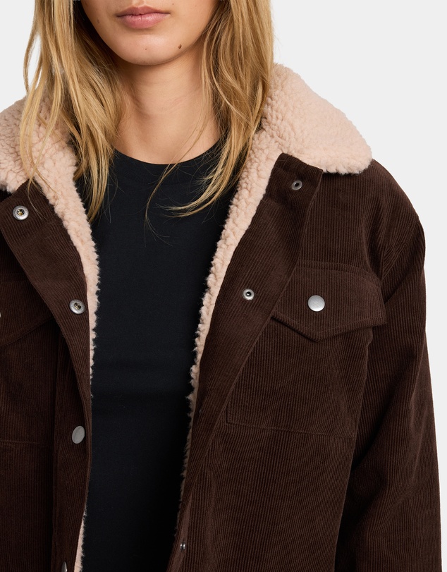 RVCA - Womens Roy Cord Sherpa Jacket
