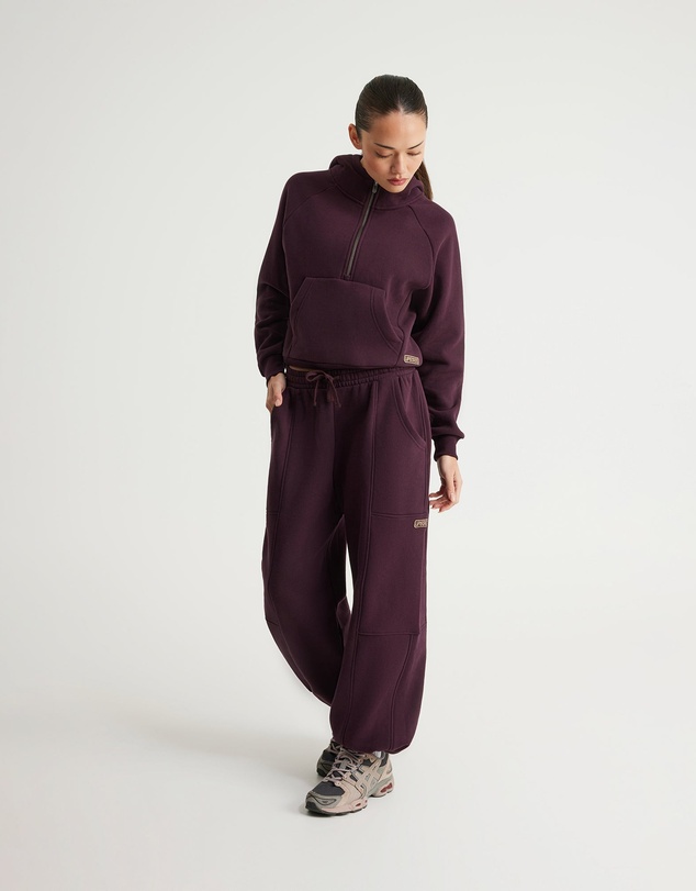 Upstate - Plush Barrel Track Pant - Merlot
