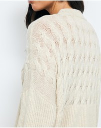 AERE - Jada Wool Blend Cable Knit Jumper