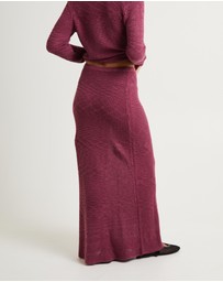 Subtitled - Paige Boucle Knit Maxi Skirt