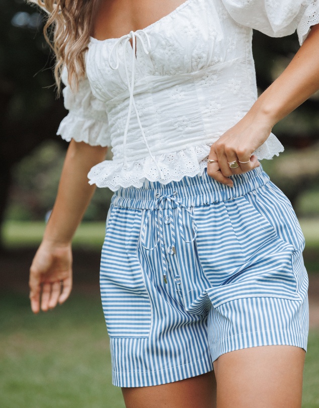 Petal & Pup - Jackson Boxer Short - Blue Stripe