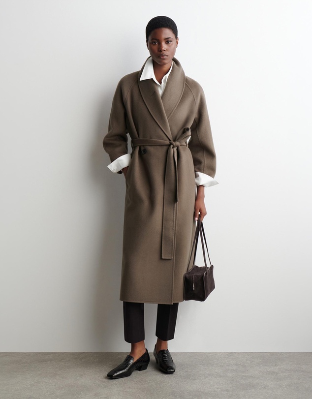 COS - Belted Double-Faced Wool Long Coat