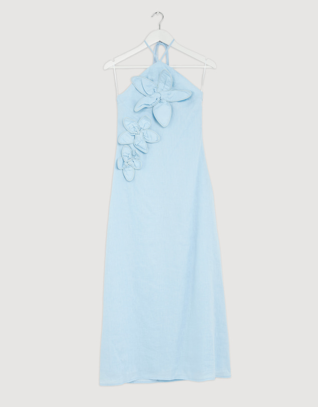 Revibe - Repaired AERE Tiera Halter Maxi Dress - AU 12