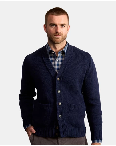 Henry Bucks - HENRY SARTORIAL Wool Buttonfront Cardigan