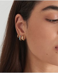 Ania Haie - Gold Smooth Huggie Hoop Earrings