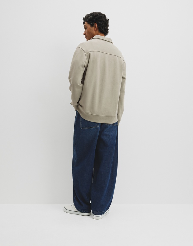 Country Road - Australian Cotton Long Sleeve Folded Collar Sweat