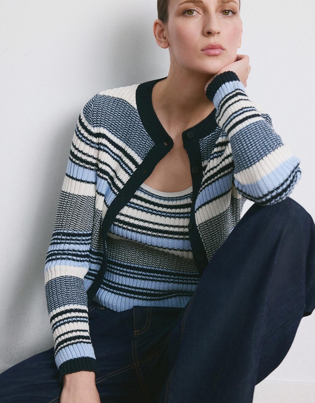 M.N.G - Stripped Knit Cardigan