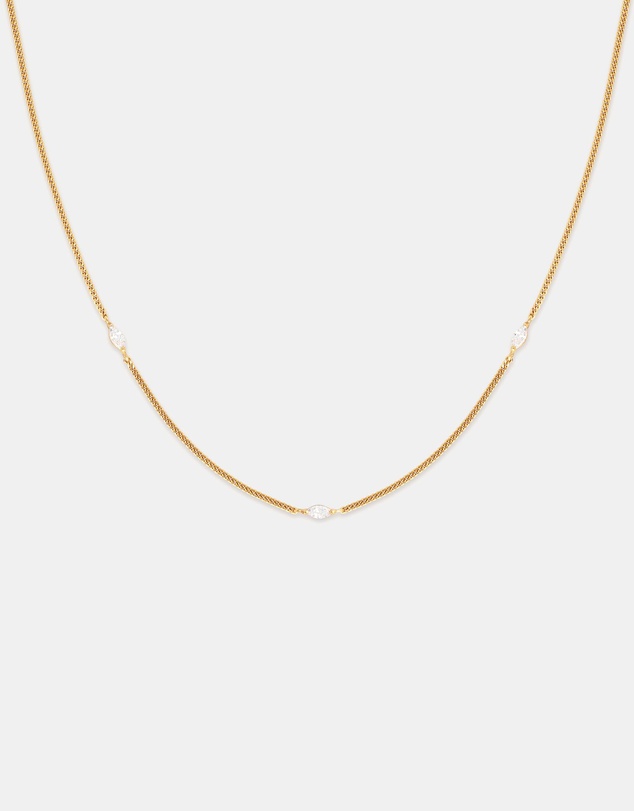 Astrid & Miyu - Navette Crystal Necklace