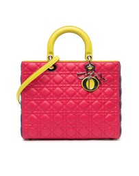 Pre-Loved by Azura Reborn - Pre-Loved Large Tricolor Lambskin Cannage Lady Dior