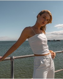 Lydan The Label - Asymmetrical Silk Top