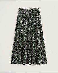 Seasalt - Seasalt Cornwall Green Rose A-Line Skirt