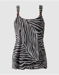Miraclesuit Swimwear  - Zirconic Dazzle Underwired Draped Tankini Top