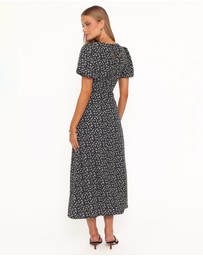 Petal & Pup - Gemima Maxi Dress - Black Ditsy Floral