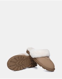 EVERAU - Australian Shepherd Ugg Waffle Slipper Sheepskin Upper House Shoes