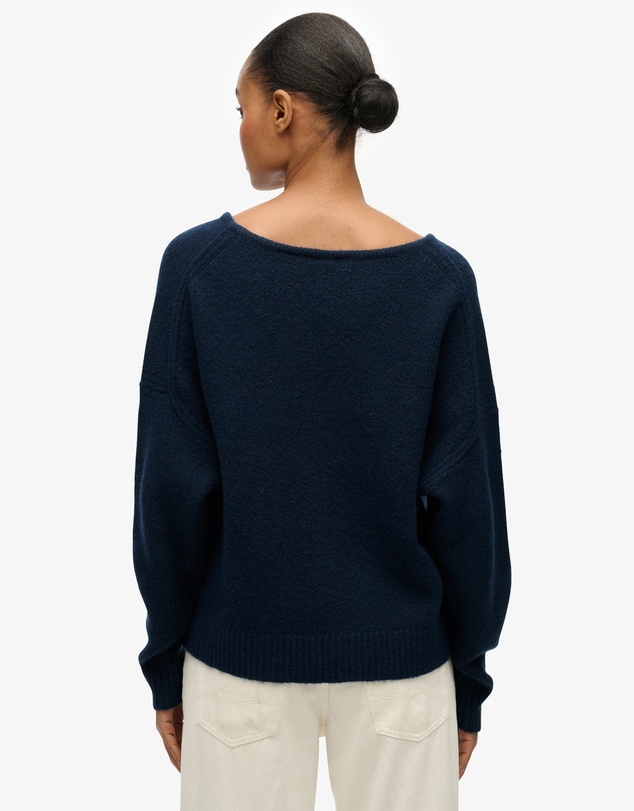 Superdry - Brushed Oversized V Neck Jumper