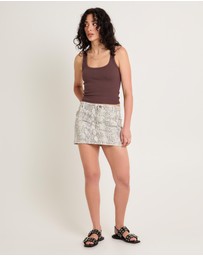 Insight - Snake Denim Skirt