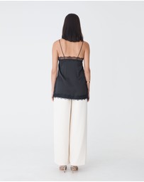 Forcast - Cleo Lace Trim Satin Camisole