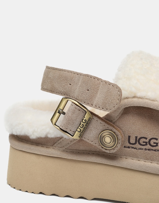 EVERAU - Australian Shepherd Ugg Tenley Platform Cow Suede Upper House Shoes