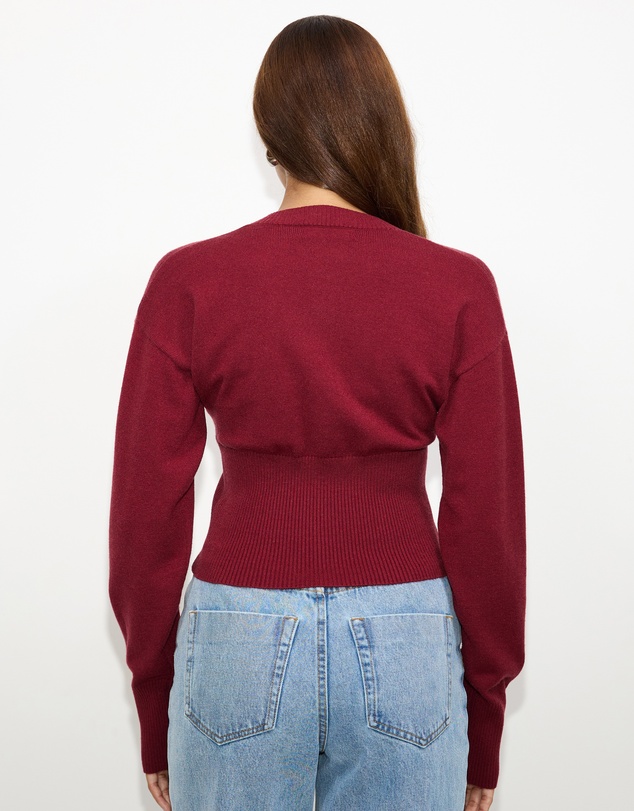 Dazie - Mira Cinched Waist Button Up Cardigan