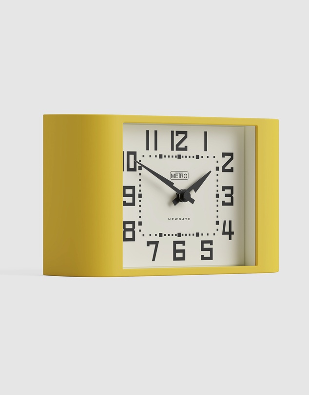 Newgate - Newgate Mini Metro Mantel Clock-Yellow