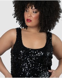 Pink Dusk by Curve Project - Desired Midi Sequin Dress
