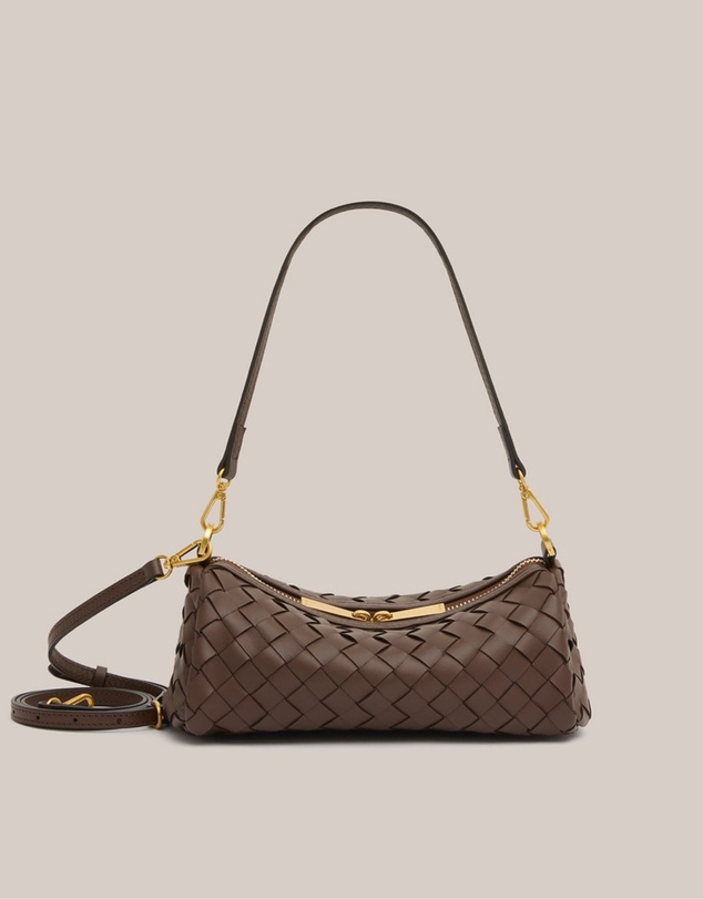 VESTIRSI - Vivi Woven Shoulder Crossbody Chocolate