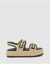 Siren - Apricot Flatform Sandals