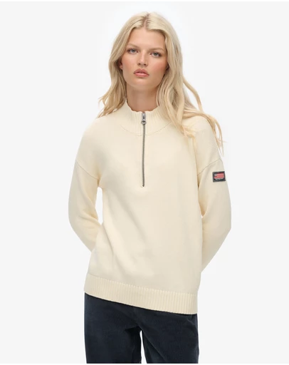 Superdry - Slouchy Knitted Half Zip