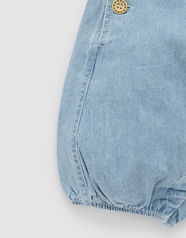 Purebaby - Denim Overall Set -Kids-Babies