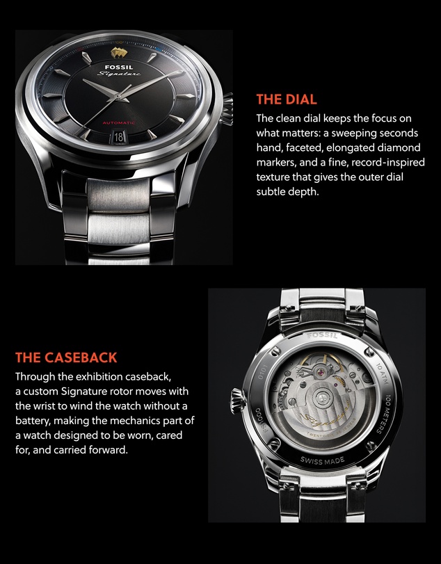 Fossil - Signature CS-1 Silver Tone Analogue Watch