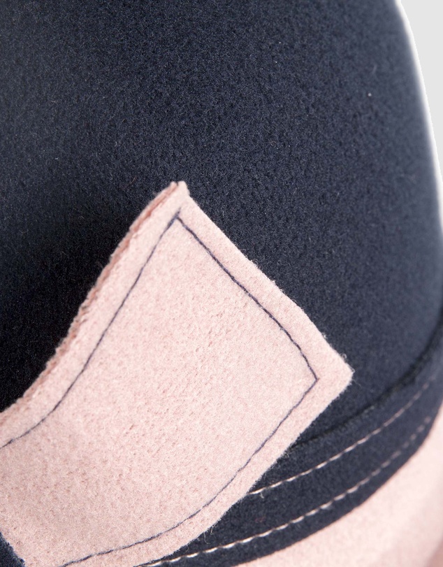Max Alexander - Winter Felt Navy/Pink Cloche Hat