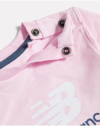 New Balance - Stacked Logo Tee & French Terry Short Set