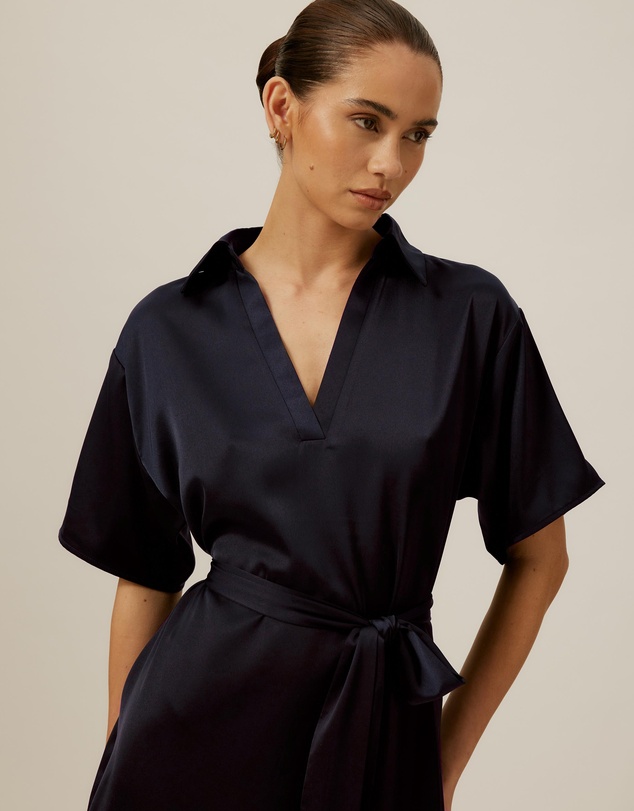 Tussah - Deep V Loose Dress