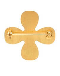 Pre-Loved by Azura Reborn - Pre-Loved CC Gold Plated Rhinestones Clover Brooch