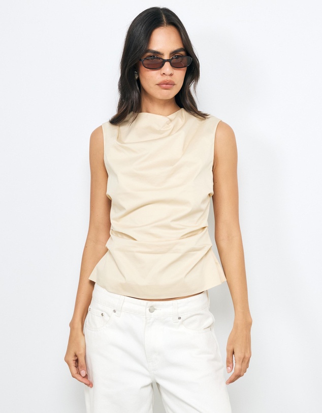 AERE - Ruched Organic Cotton Top