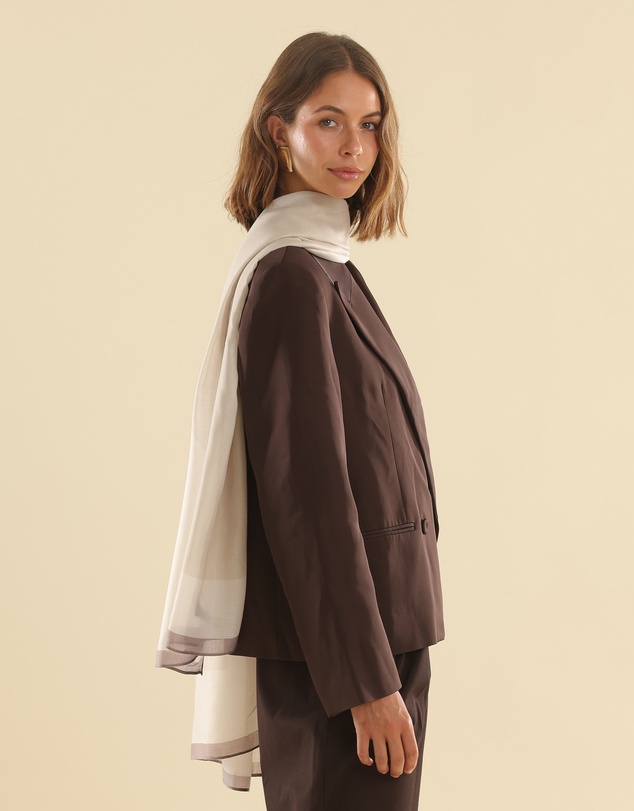 Morgan & Taylor - Lotus Light-Weight Scarf in Burgundy Red