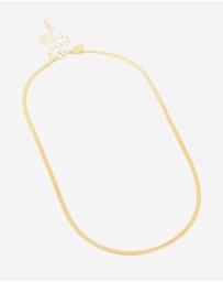 Lovisa - Waterproof Gold Plated Stainless Steel Fine Flat Snake Chain Necklace