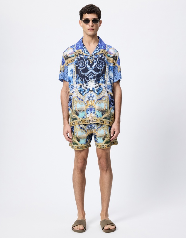 Camilla - Short Sleeve Camp Collared Shirt