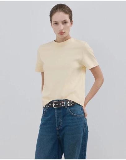 M.N.G - Short-Sleeved Cotton T-Shirt