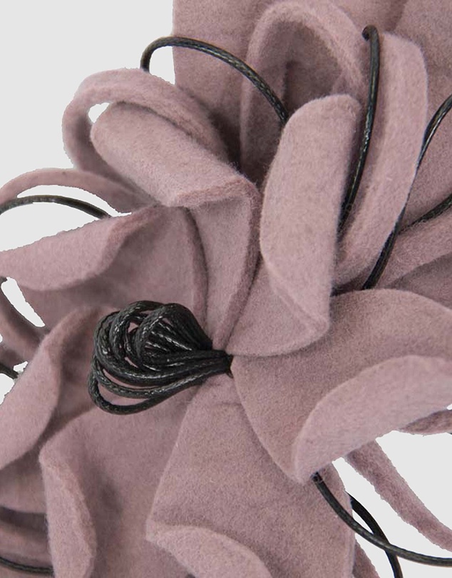 Max Alexander - Felt Dusty Pink Flower Winter Racing Fascinator