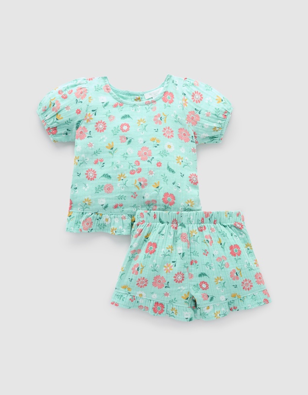 Purebaby - Floral Set -Kids-Babies