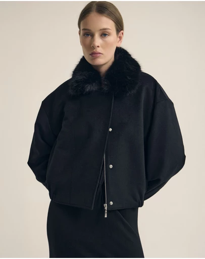 Oxford - Freja Detatch Faux Fur Trim Jacket