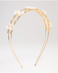 Lovisa - Gold Mini Crystal Flower Beaded Headband